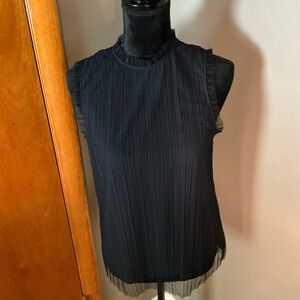 Chelsea Black Lace Sleeveless Blouse size M